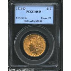 1914-D $10 MS63 PCGS.