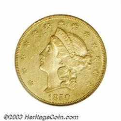 1850 $20 AU53 PCGS.