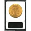Image 2 : 1852 $20 --Scratched, Cleaned--ANACS. Unc Details, Net AU50.