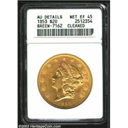 1853/2 $20 --Cleaned--ANACS. AU Details, Net XF45.