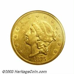 1875-CC $20 AU50 NGC.