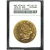 Image 1 : 1876-CC $20 --Obverse Cleaned--ANACS. Unc Details, Net AU55.