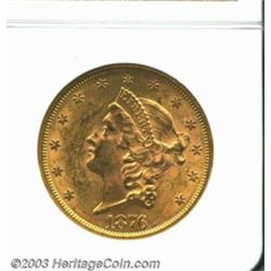 1876-S $20 MS61 NGC.