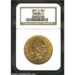1877-S $20 MS60 NGC.