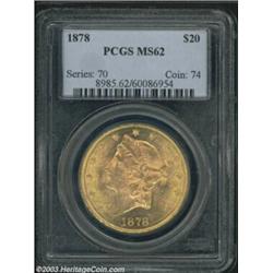 1878 $20 MS62 PCGS.