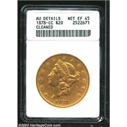 1878-CC $20 --Cleaned--ANACS. AU Details, Net XF45.