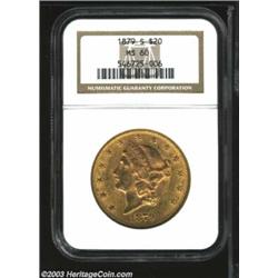 1879-S $20 MS60 NGC.