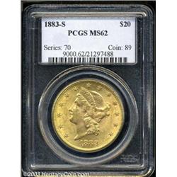 1883-S $20 MS62 PCGS.