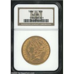 1884-CC $20 AU58 NGC.