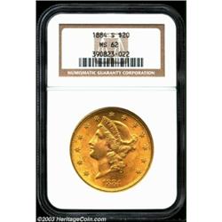 1884-S $20 MS62 NGC.