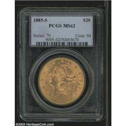 1885-S $20 MS62 PCGS.