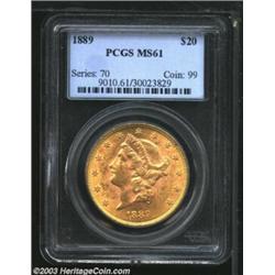 1889 $20 MS61 PCGS.