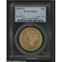 1890-CC $20 XF45 PCGS.