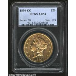 1890-CC $20 AU53 PCGS.