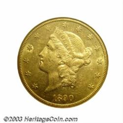 1890-CC $20 AU58 NGC.