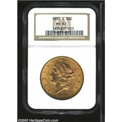 1890-S $20 MS62 NGC.