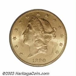 1890-S $20 MS63 PCGS.