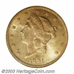 1891-CC $20 MS62 NGC.