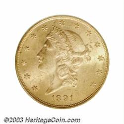 1891-S $20 MS63 PCGS.