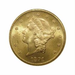 1891-S $20 MS64 NGC.