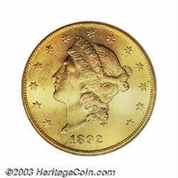 1892-S $20 MS64 PCGS.