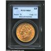 Image 1 : 1893 $20 MS63 PCGS.