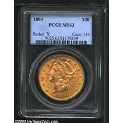 1894 $20 MS63 PCGS.