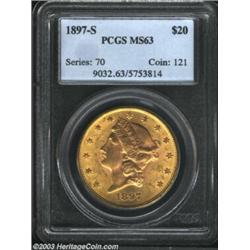 1897-S $20 MS63 PCGS.