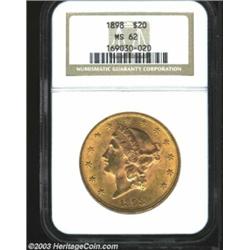 1898 $20 MS62 NGC.