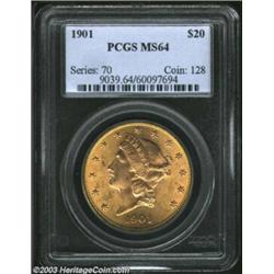 1901 $20 MS64 PCGS.