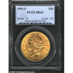 1901-S $20 MS62 PCGS.
