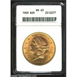 1903 $20 MS63 ANACS.