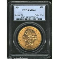 1904 $20 MS64 PCGS.