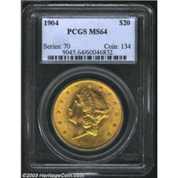 1904 $20 MS64 PCGS.