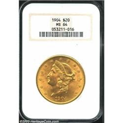 1904 $20 MS64 NGC.