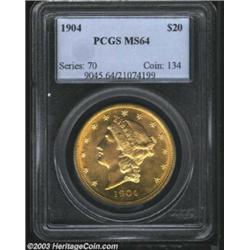 1904 $20 MS64 PCGS.