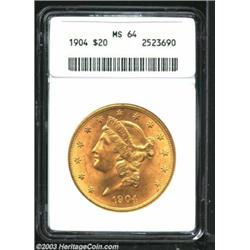 1904 $20 MS64 ANACS.