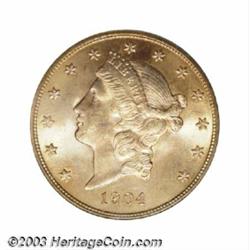 1904 $20 MS65 PCGS.