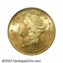 1904 $20 MS65 PCGS.