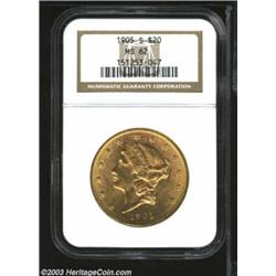1905-S $20 MS62 NGC.