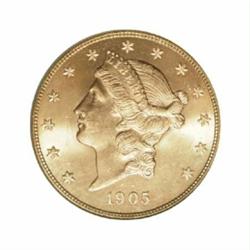 1905-S $20 MS64 PCGS.