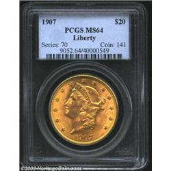 1907 $20 MS64 PCGS.