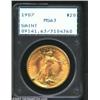 Image 1 : 1907 $20 Arabic Numerals MS63 PCGS.