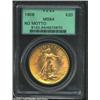 Image 1 : 1908 $20 No Motto MS64 PCGS.
