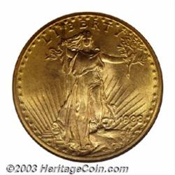 1908 $20 No Motto MS67 NGC.