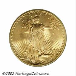 1908 $20 No Motto MS67 PCGS.