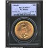 Image 1 : 1908-D $20 No Motto MS64 PCGS.