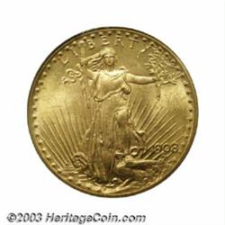 1908 $20 Motto MS64 PCGS.