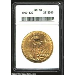 1909 $20 MS60 ANACS.