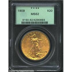 1909 $20 MS62 PCGS.